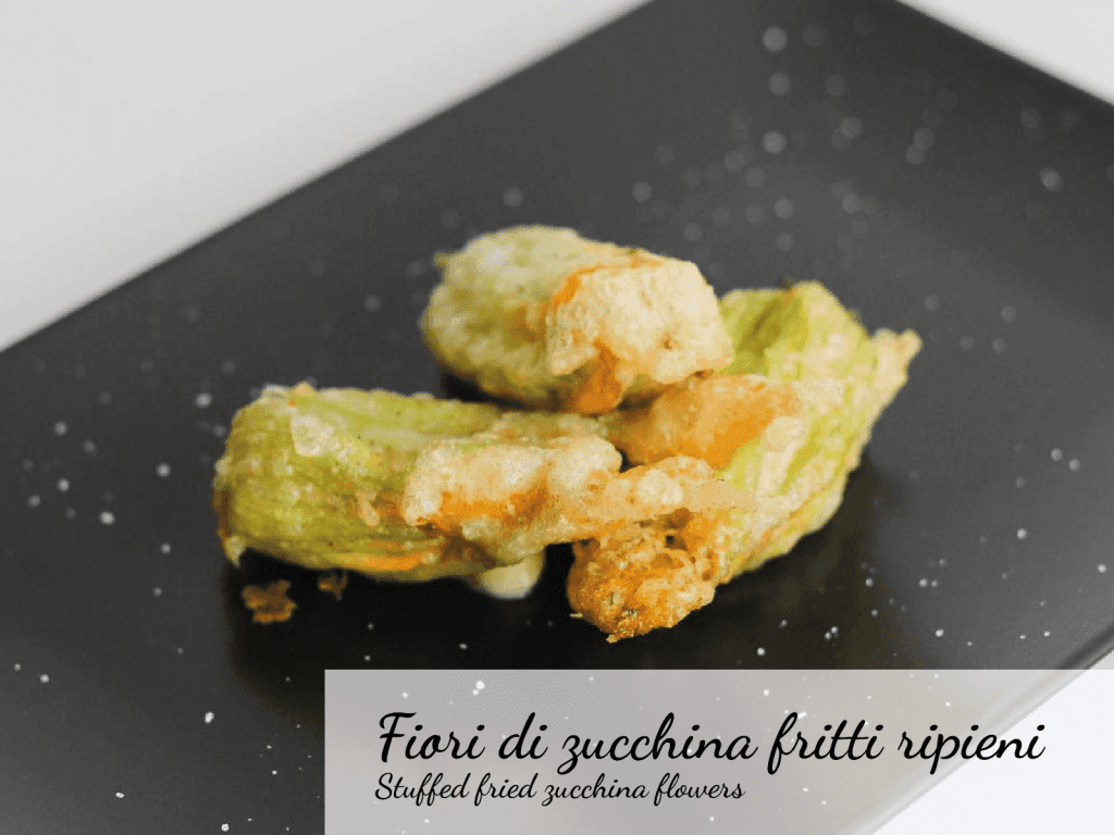 Fiori di zucchina fritti ripieni - Stuffed fried zucchina flowers